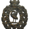 Liverpool City Police Black Wreath Helmet Plate - King's Crown