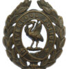 Liverpool City Police Blackened Brass Wreath Helmet Plate 