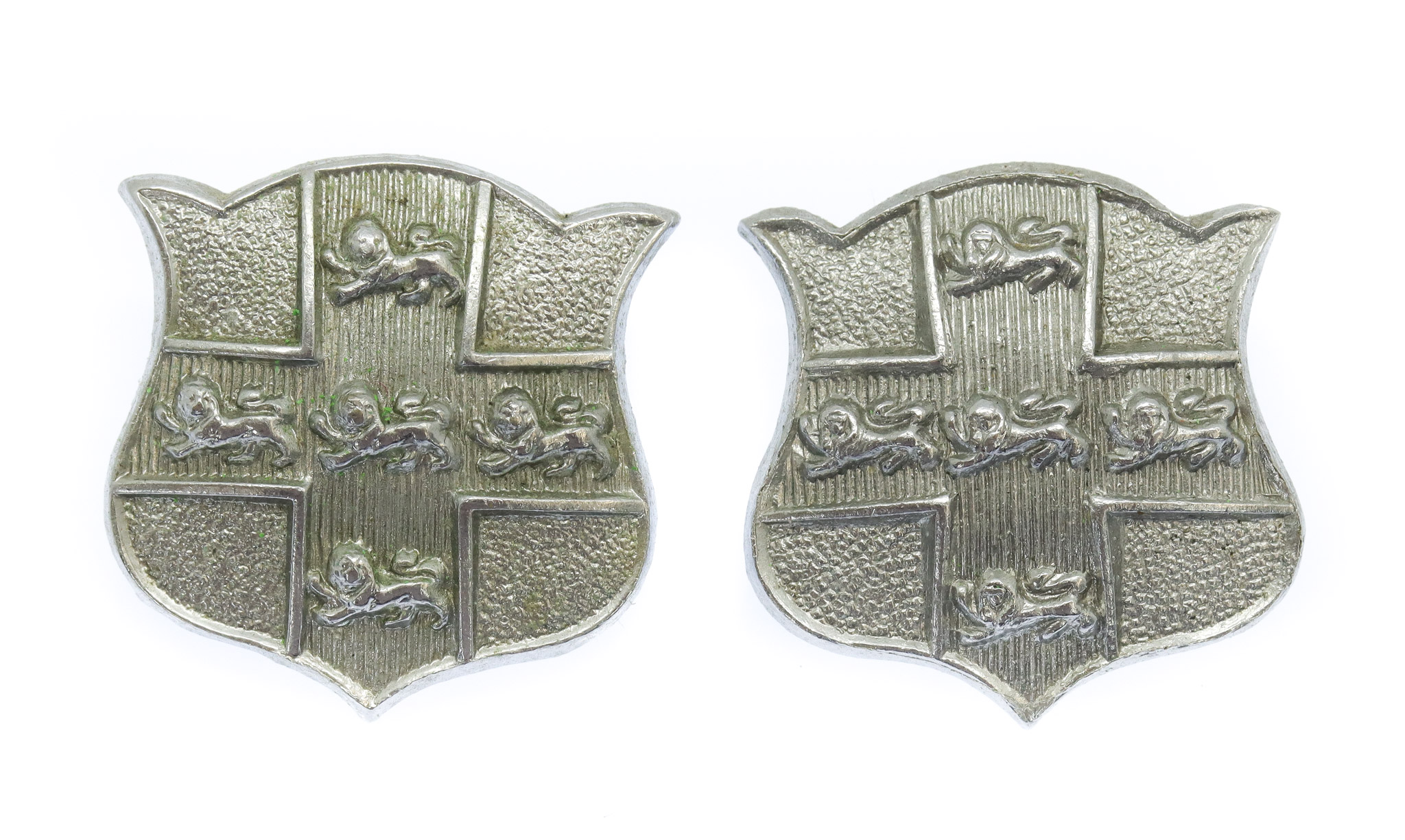 Pair of York City Police Collar Badges
