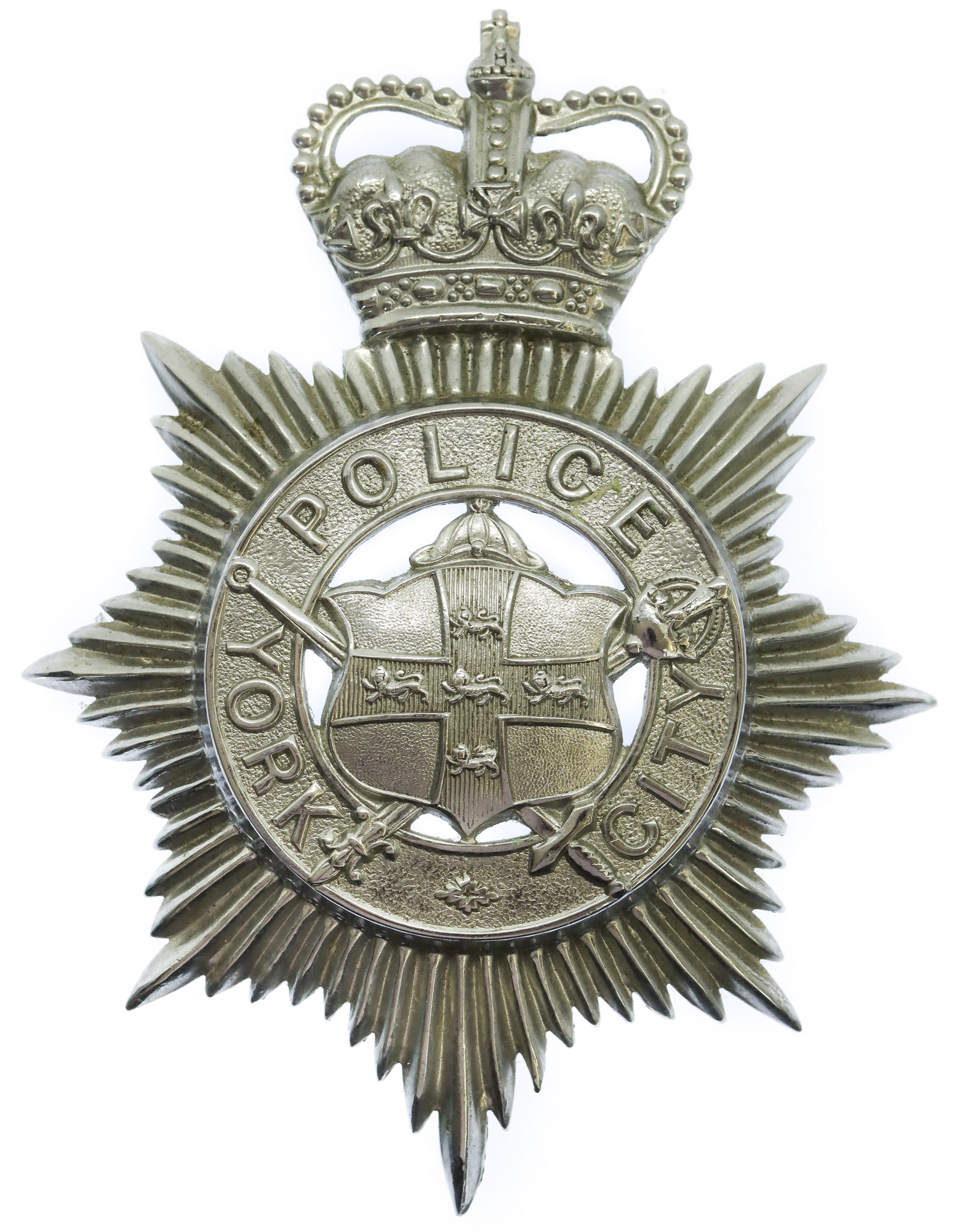 York City Police Helmet Plate - Queen's Crown