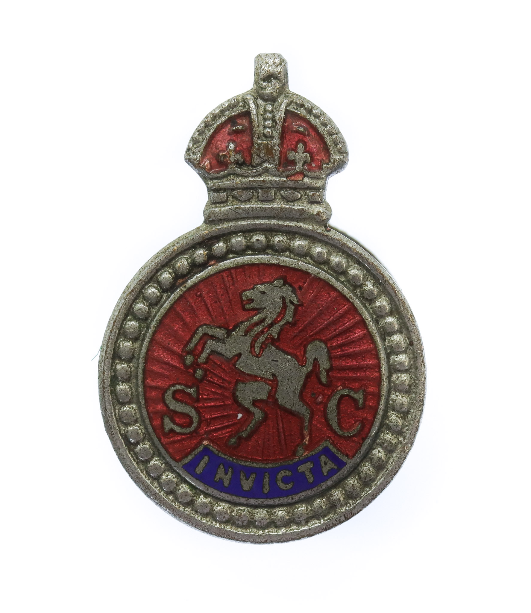 Kent Special Constabulary Enamelled Lapel Badge - King's Crown