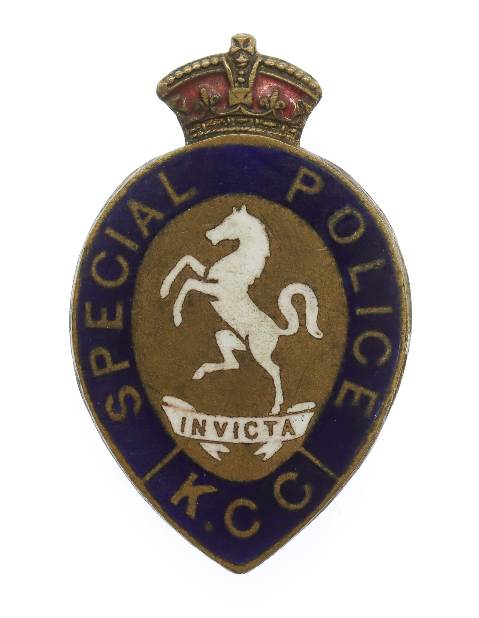 Kent County Constabulary Special Police Enamelled Lapel Badge