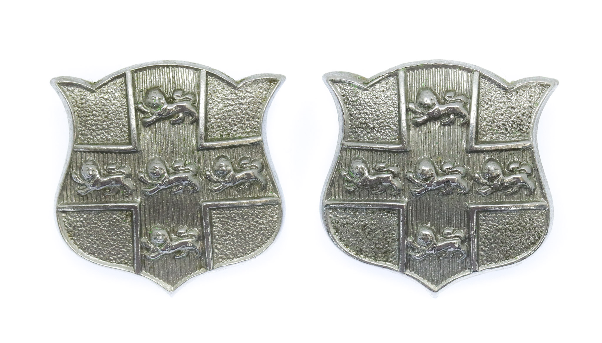 Pair of York City Police Collar Badges