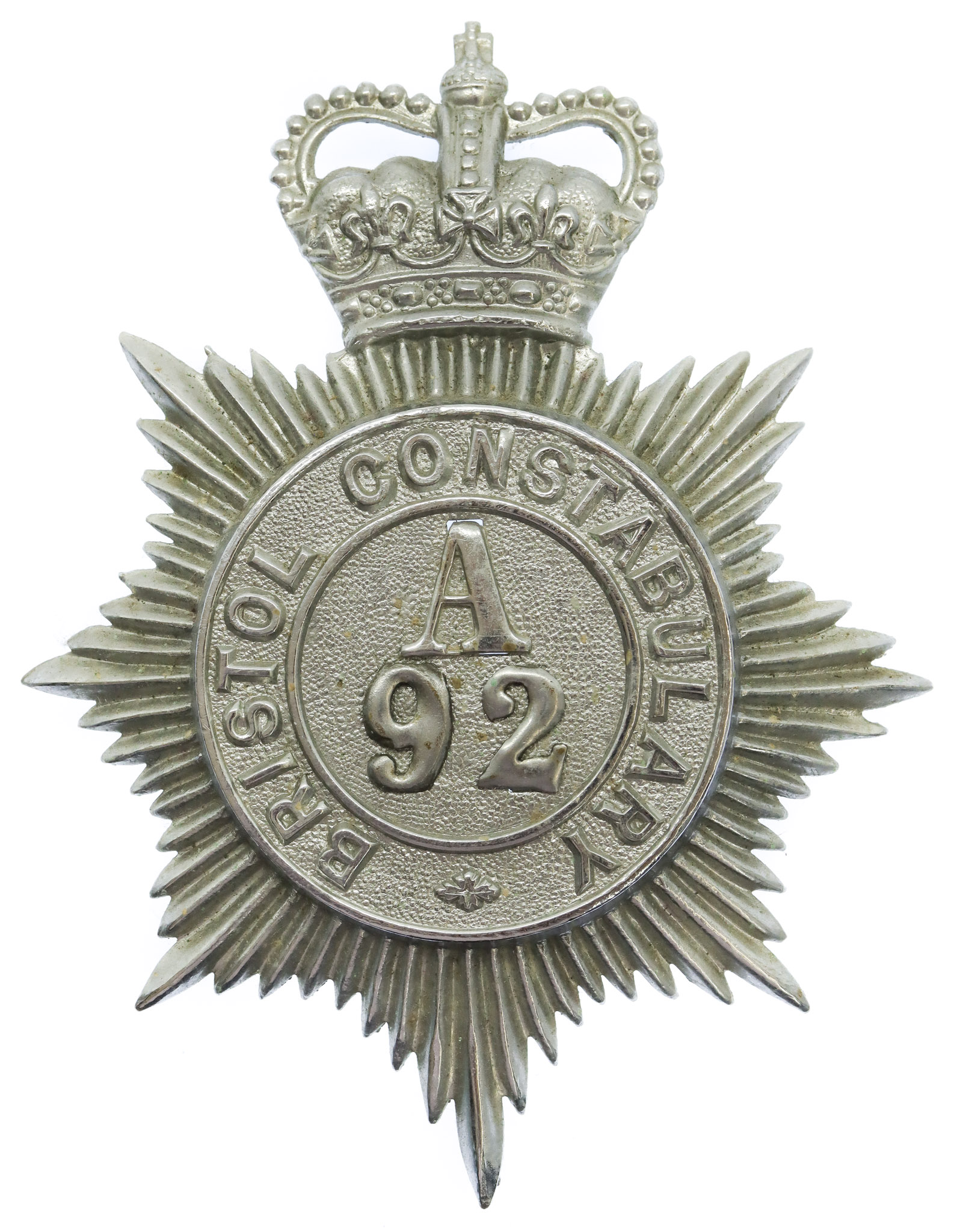 Bristol Constabulary Helmet Plate - Queen's Crown (A92)