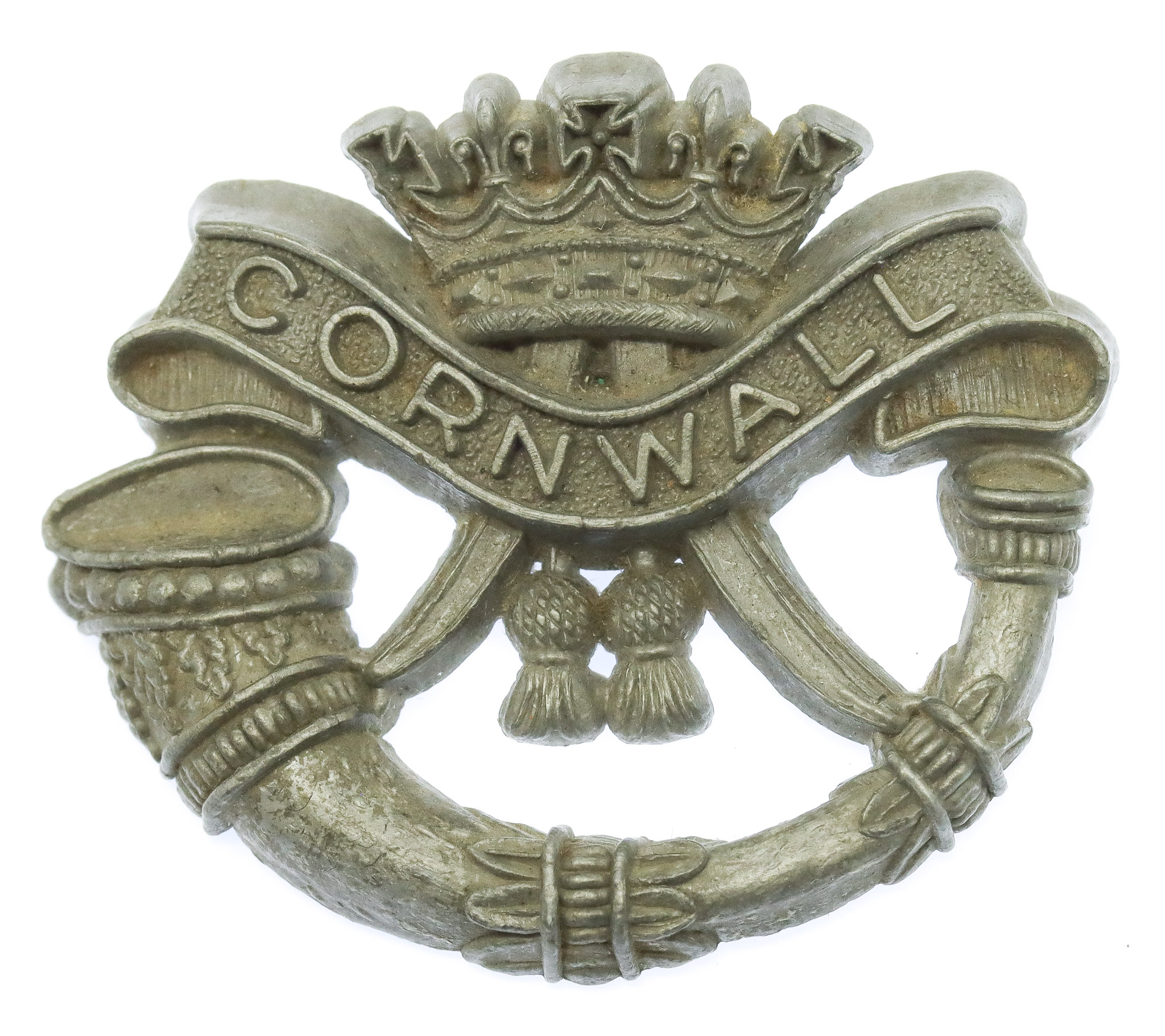 Duke of Cornwall's Light Infantry WW2 Plastic Economy Cap Badge