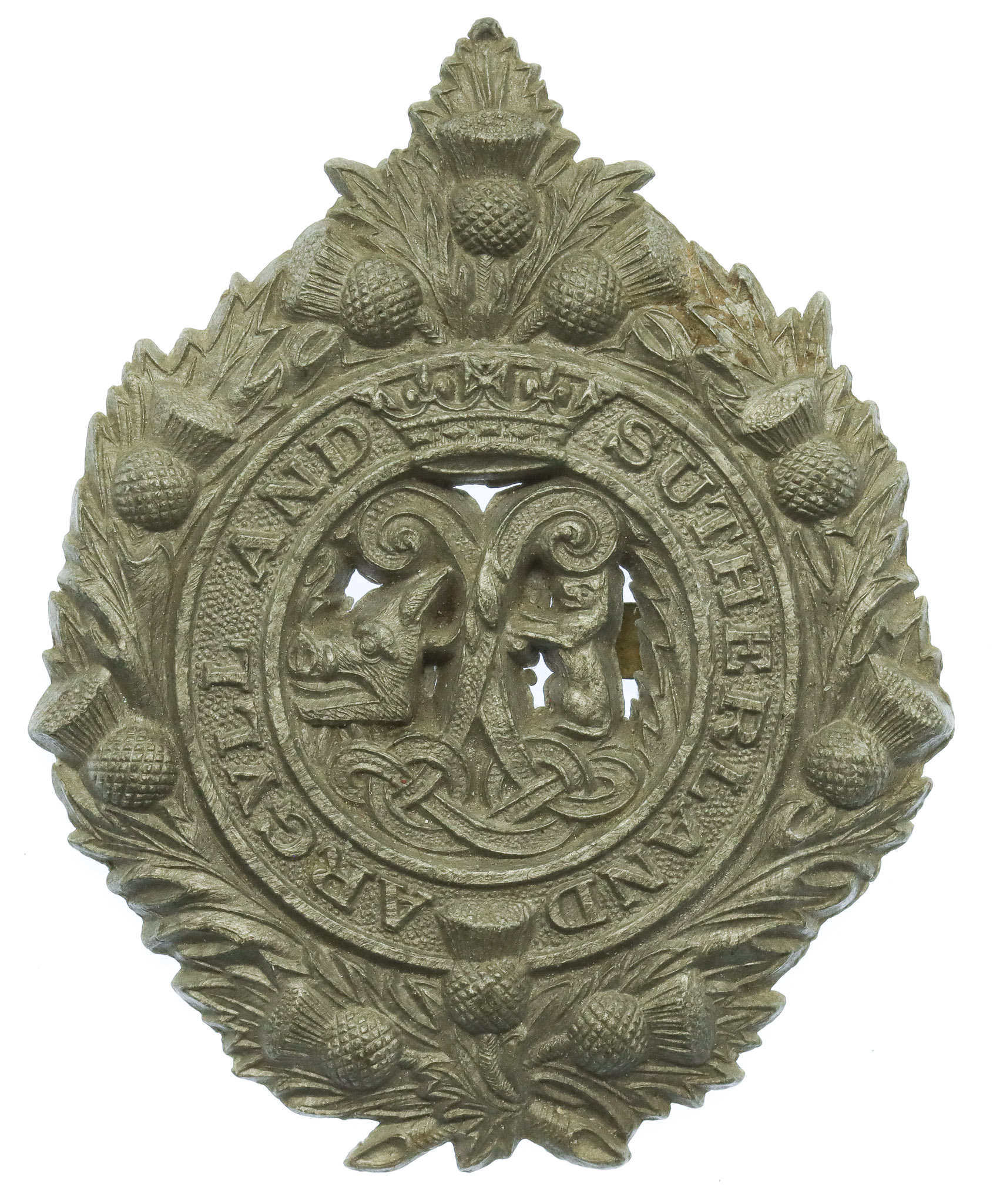 Argyll & Sutherland Highlanders WW2 Plastic Economy Cap Badge