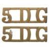 Pair of 5th Dragoon Guards (5 DG) Shoulder Titles