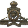 Royal Artillery Officer's Service Dress Cap Badge - King's Crown