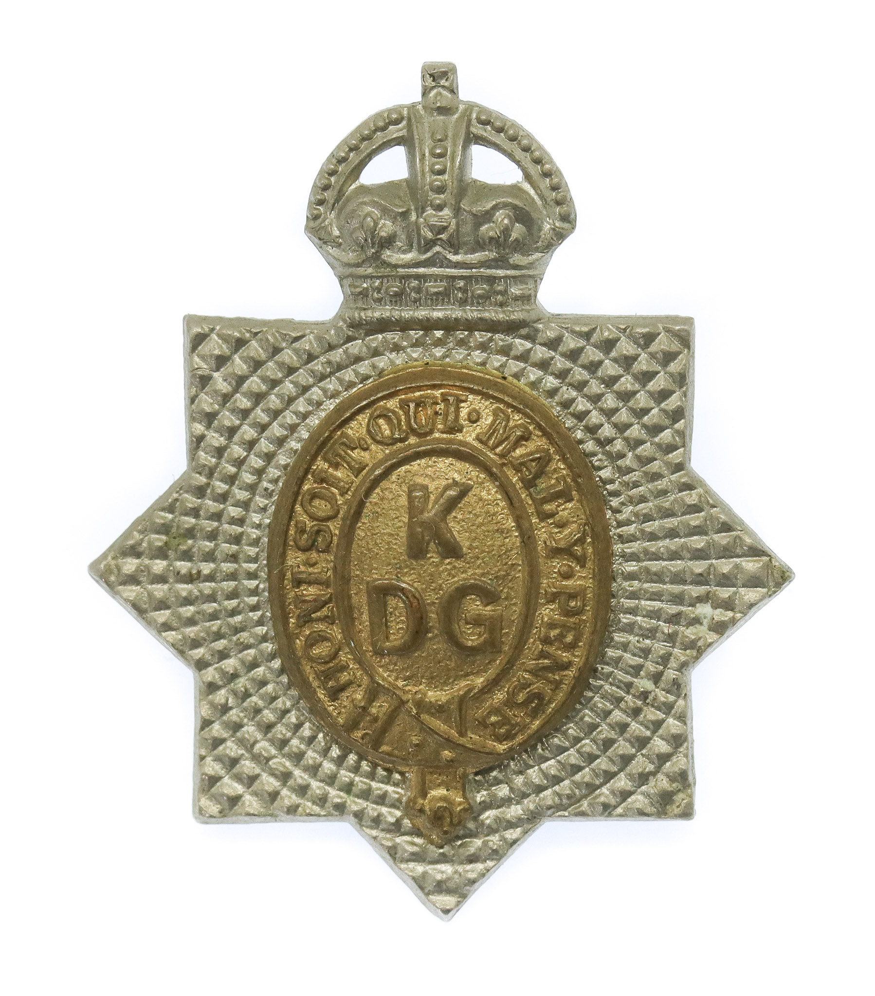1st King's Dragoon Guards Collar Badge - King's Crown