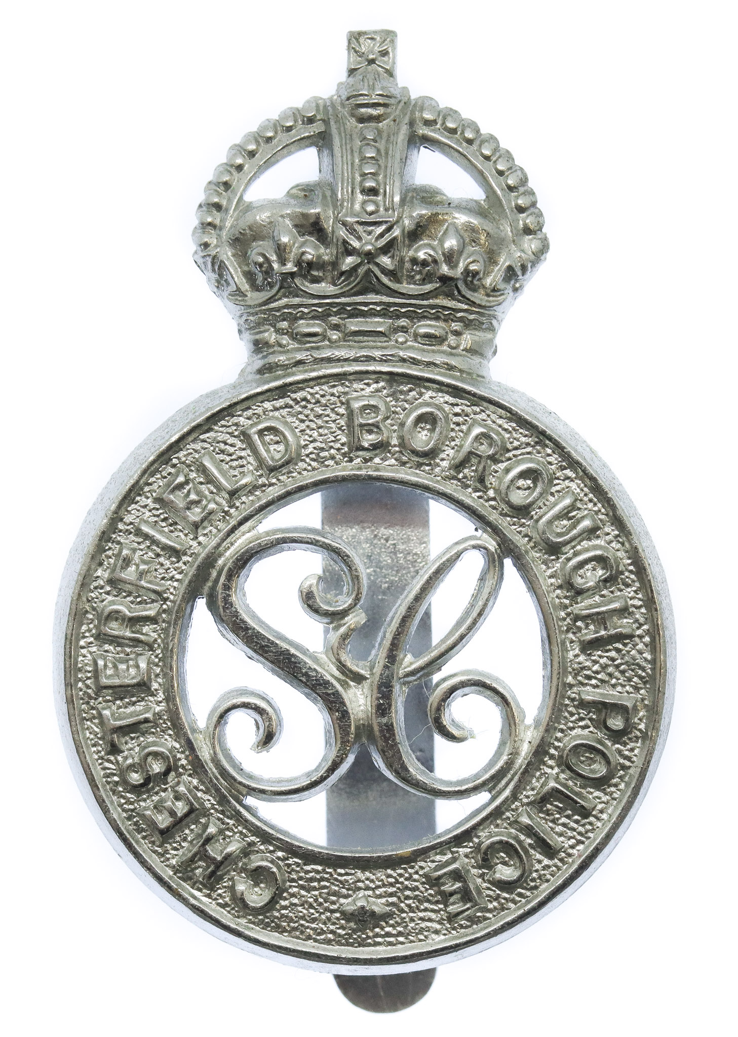 Chesterfield Borough Police Special Constabulary Cap Badge - King's Crown
