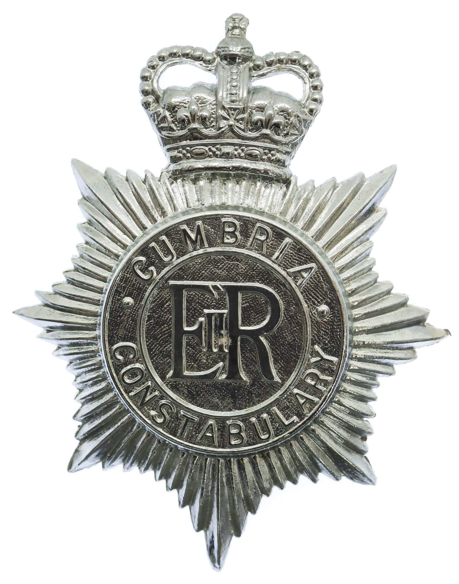Cumbria Constabulary Plastic Helmet Plate - Queen's Crown