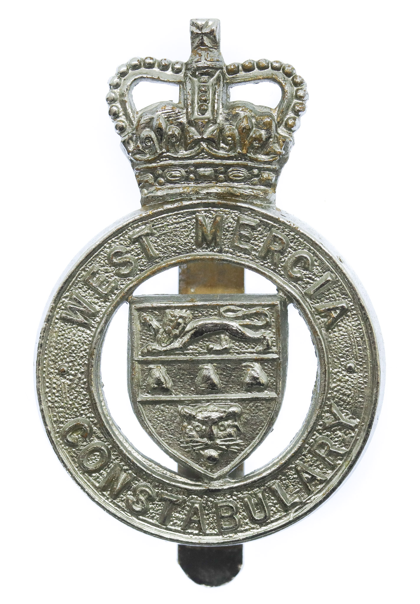 West Mercia Constabulary Cap Badge - Queen's Crown