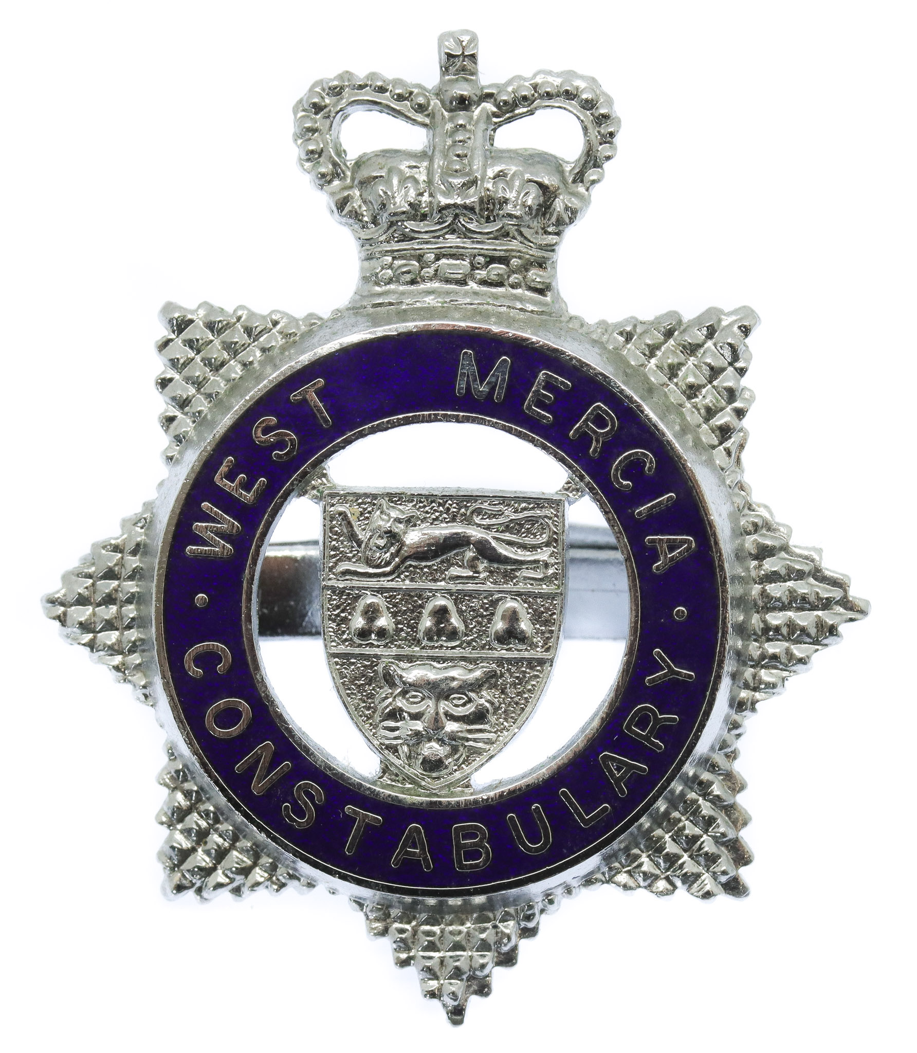 West Mercia Constabulary Senior Officer's Enamelled Cap Badge - Queen's Crown