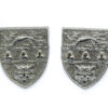 Pair of West Mercia Constabulary Collar Badges