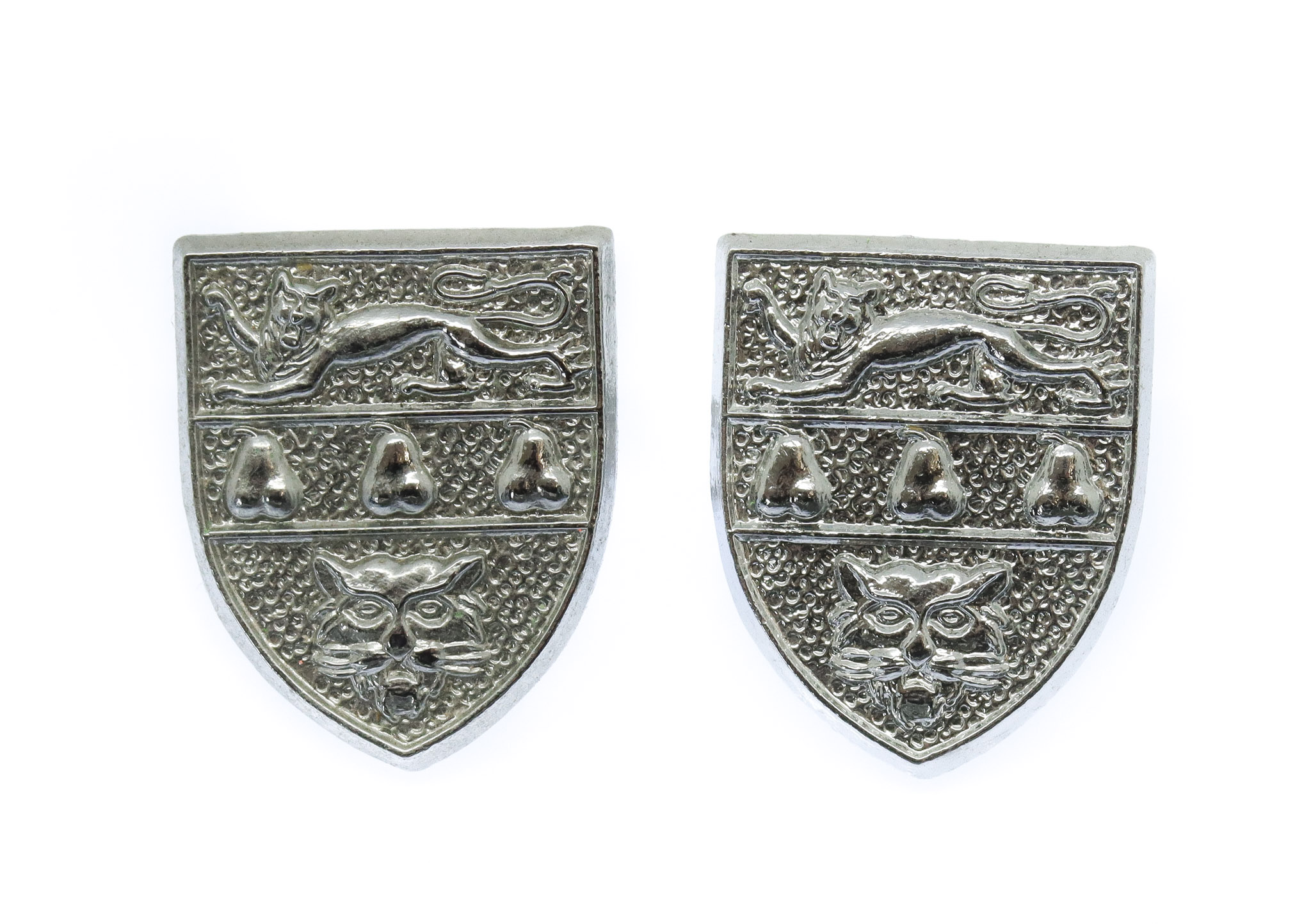 Pair of West Mercia Constabulary Collar Badges