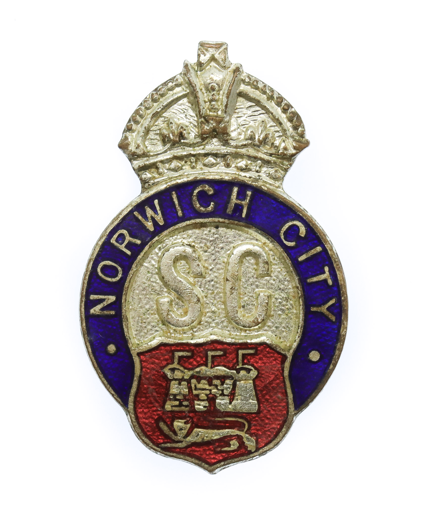 Norwich City Police Special Constabulary Enamelled Lapel Badge - King's Crown