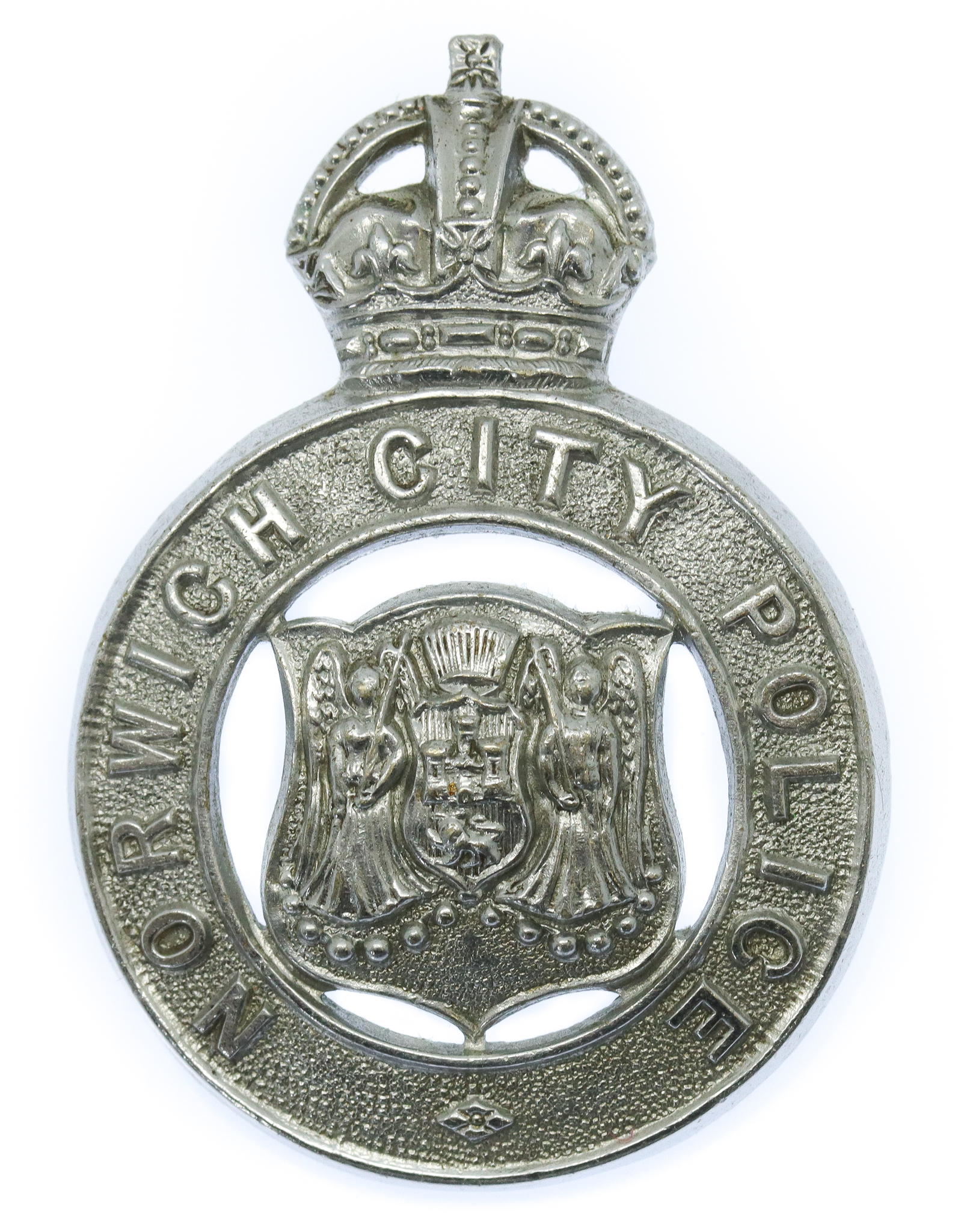 Norwich City Police Cap Badge - King's Crown