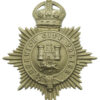 Norwich City Police White Metal Helmet Plate - King's Crown