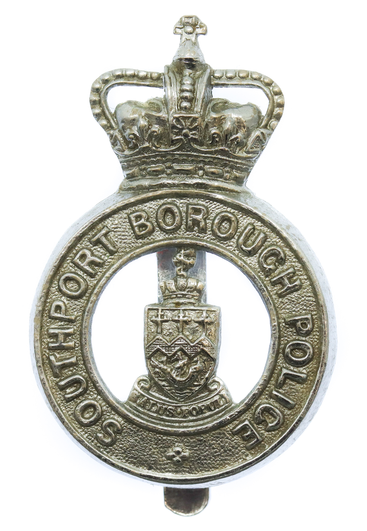 Southport Borough Police Cap Badge - Queen's Crown