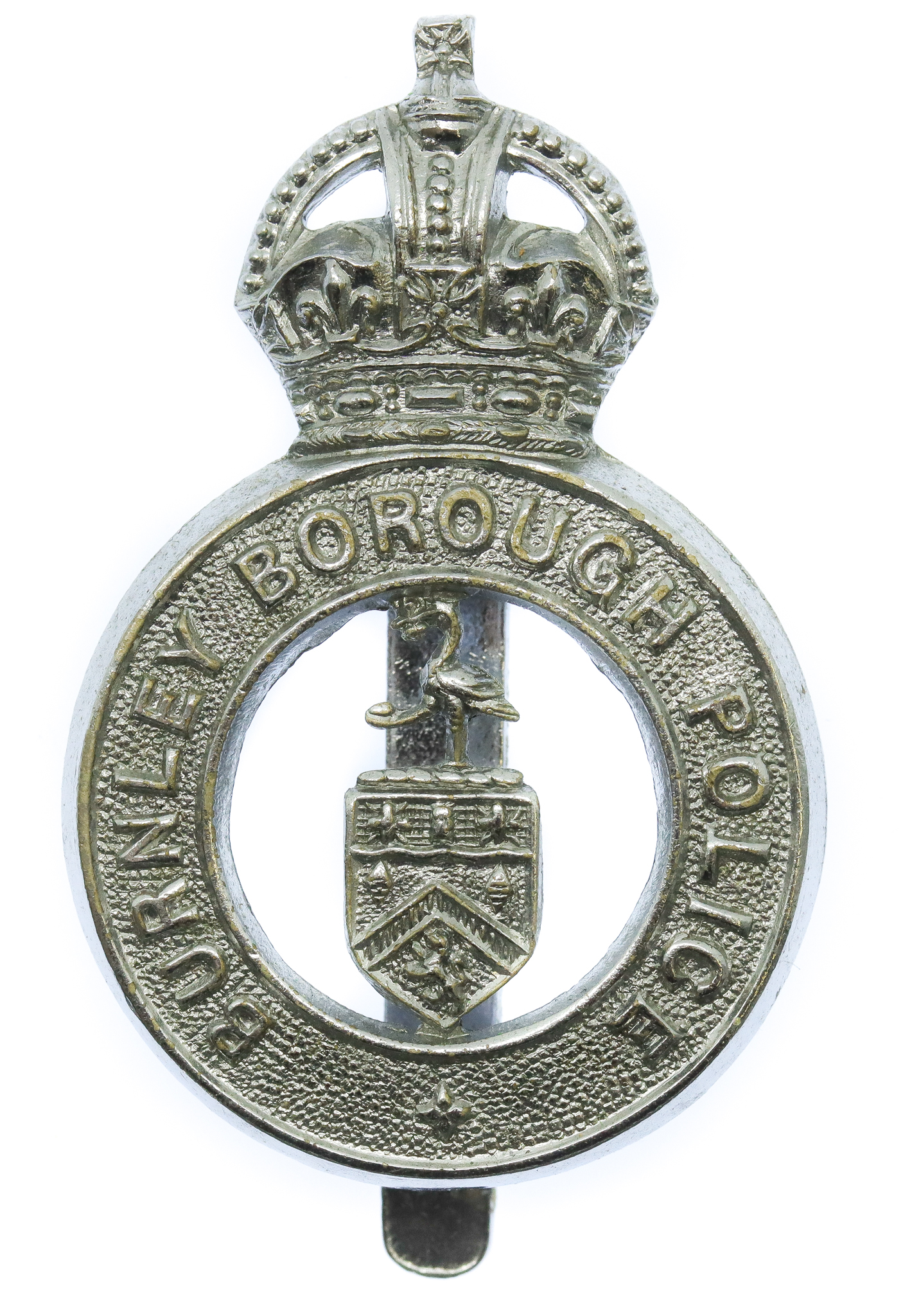 Burnley Borough Police Cap Badge - King's Crown