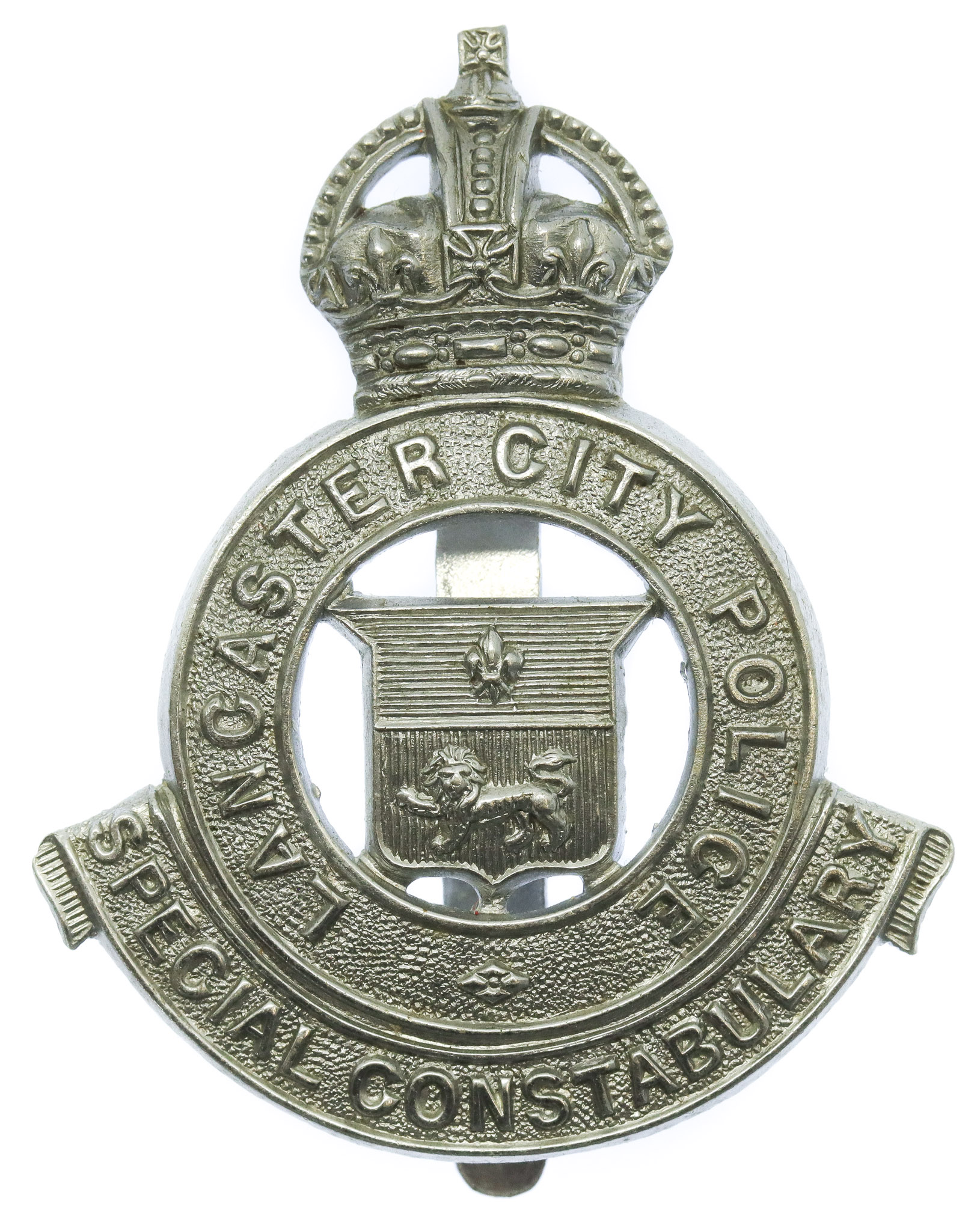 Lancaster City Police Special Constabulary Cap Badge - King's Crown