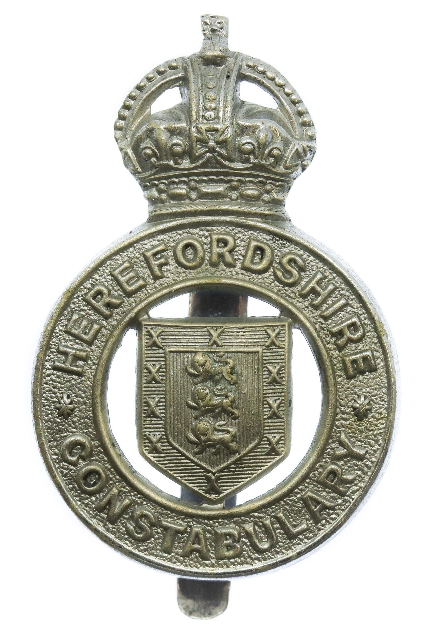 Herefordshire Constabulary Cap Badge - King's Crown