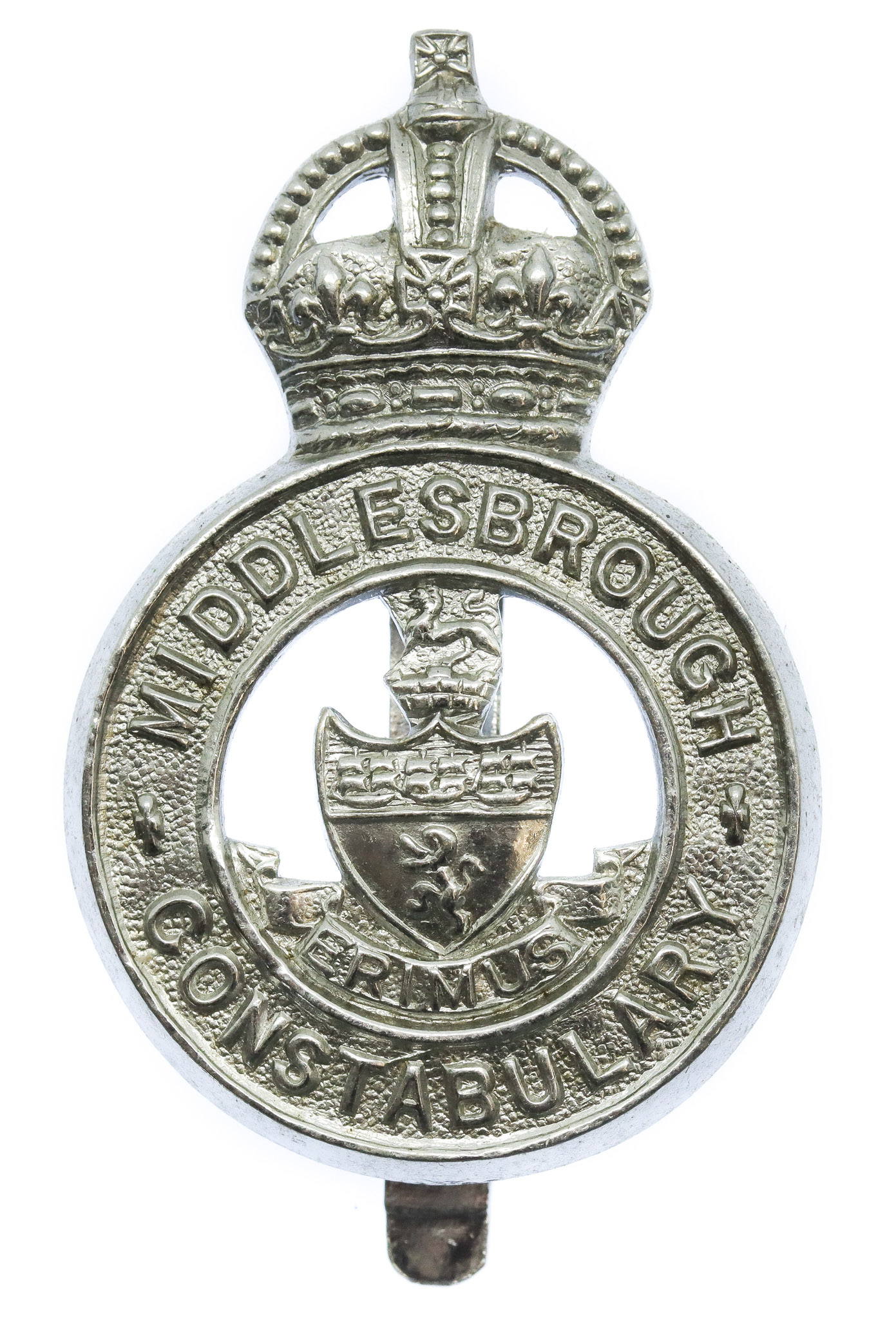 Middlesbrough Borough Police Cap Badge - King's Crown