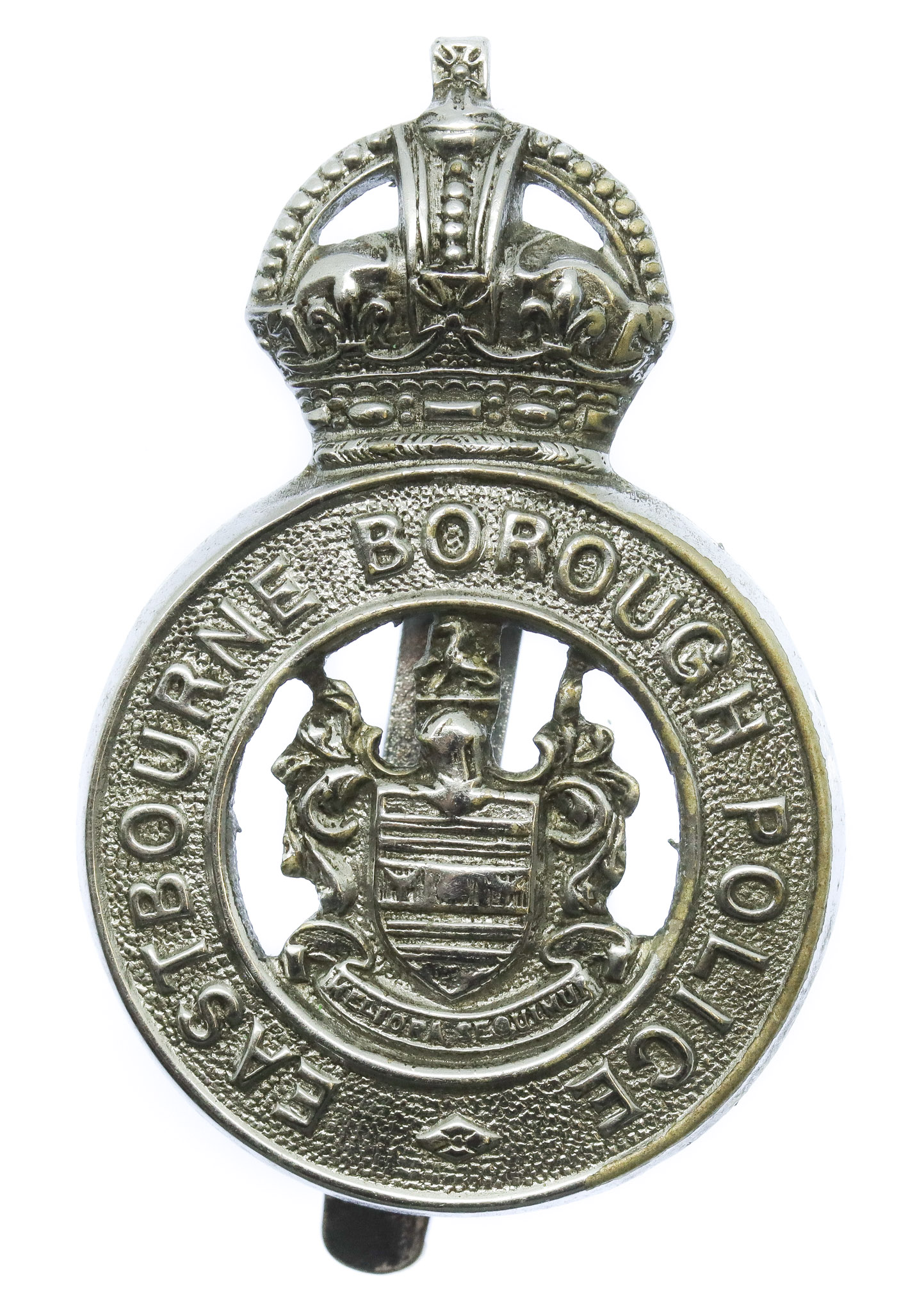 Eastbourne Borough Police Cap Badge - King's Crown