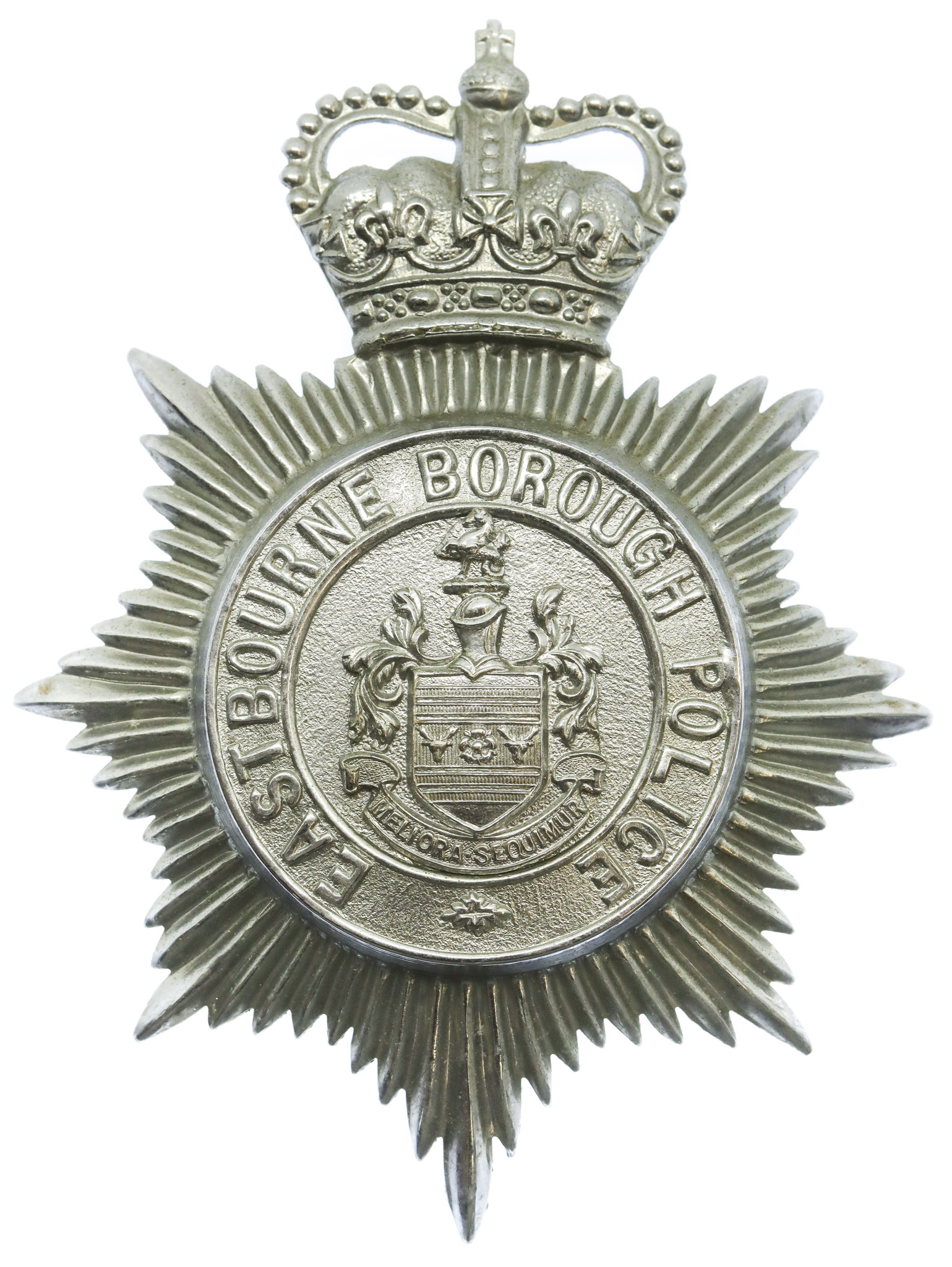Eastbourne Borough Police Helmet Plate - Queen's Crown
