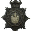 Eastbourne Borough Police Black Helmet Plate - King's Crown