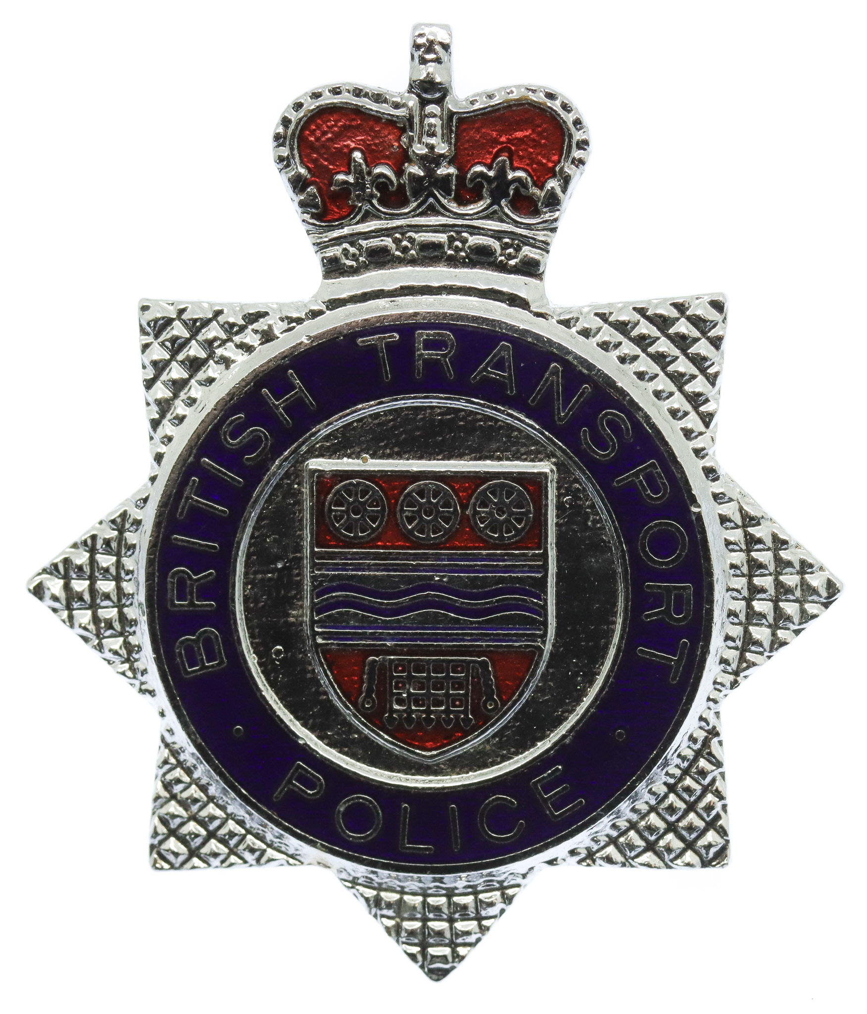 British Transport Police (B.T.P.) Enamelled Cap Badge - Queen's Crown