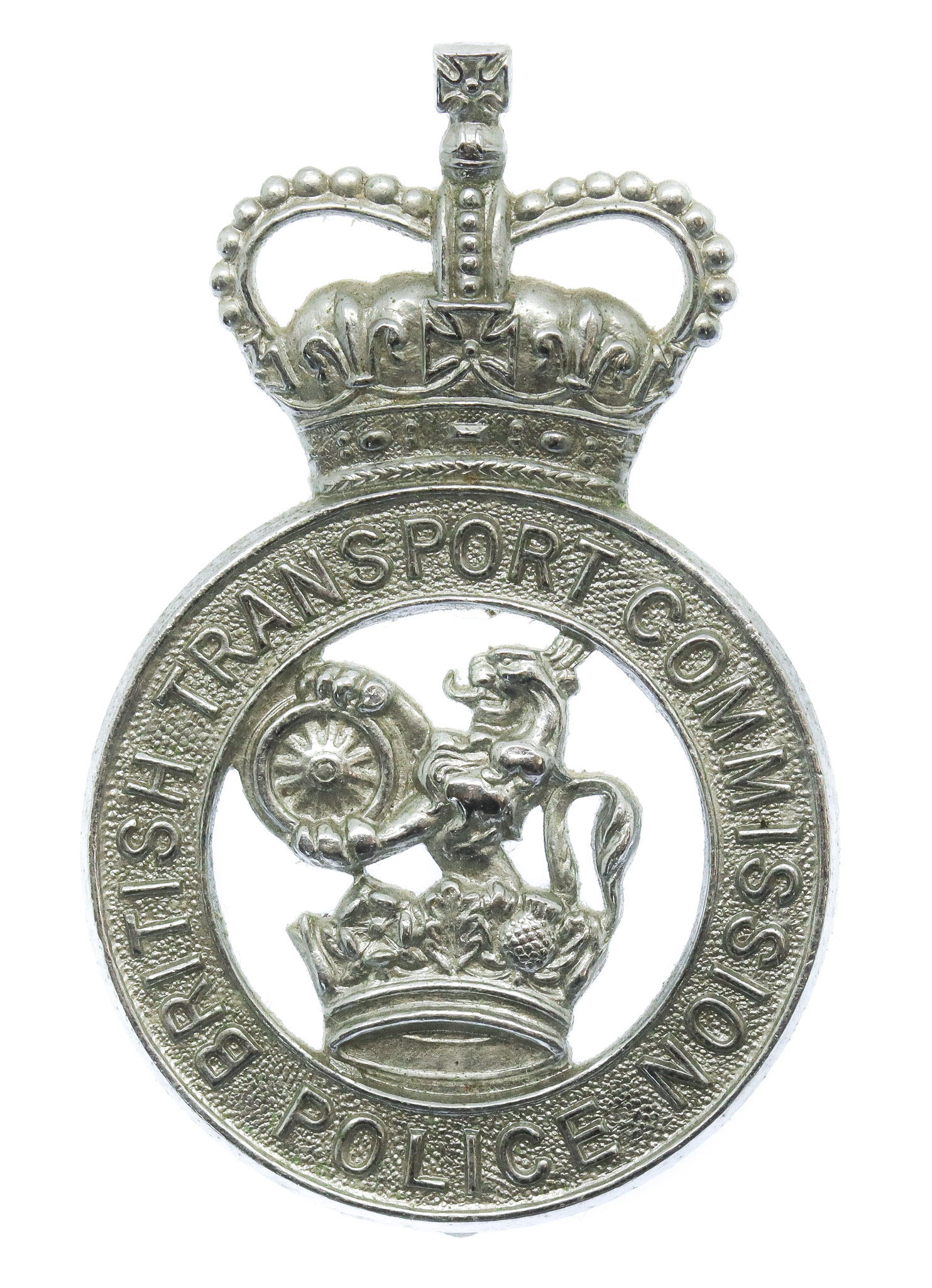 British Transport Commission (B.T.C.) Police Cap Badge - Queen's Crown
