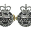 Pair of United Kingdom Atomic Energy Authority (U.K.A.E.A.) Constabulary Collar Badges - Queen's Crown