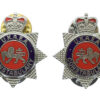 Pair of United Kingdom Atomic Energy Authority (U.K.A.E.A.) Constabulary Enamelled Collar Badges - Queen's Crown