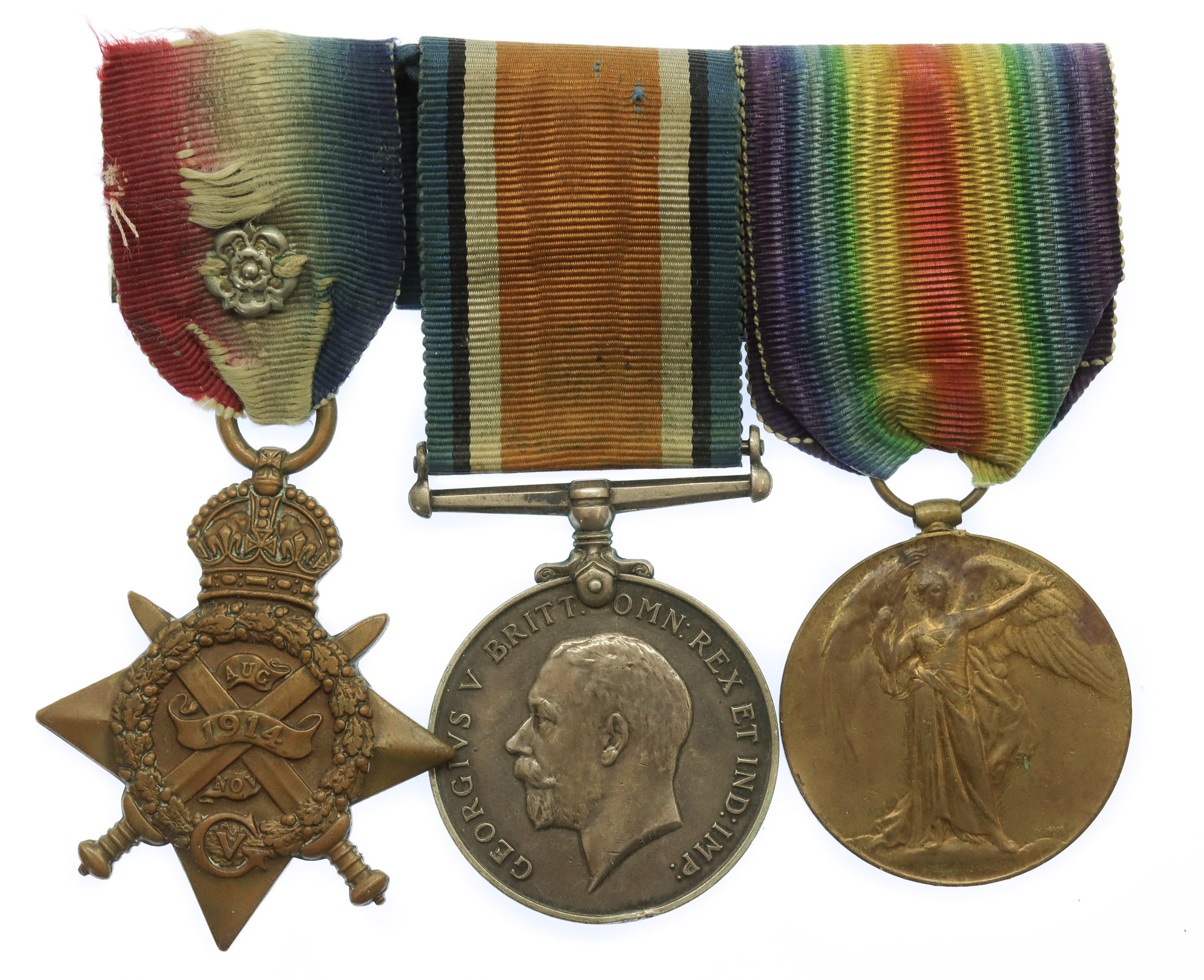 WW1 1914 Mons Star Medal Trio - Dvr. S. Ashton, Royal Field Artillery