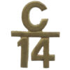 Canadian 14th Infantry Battalion (Royal Montreal Regiment) WW1 C.E.F. (C/14) Collar Badge