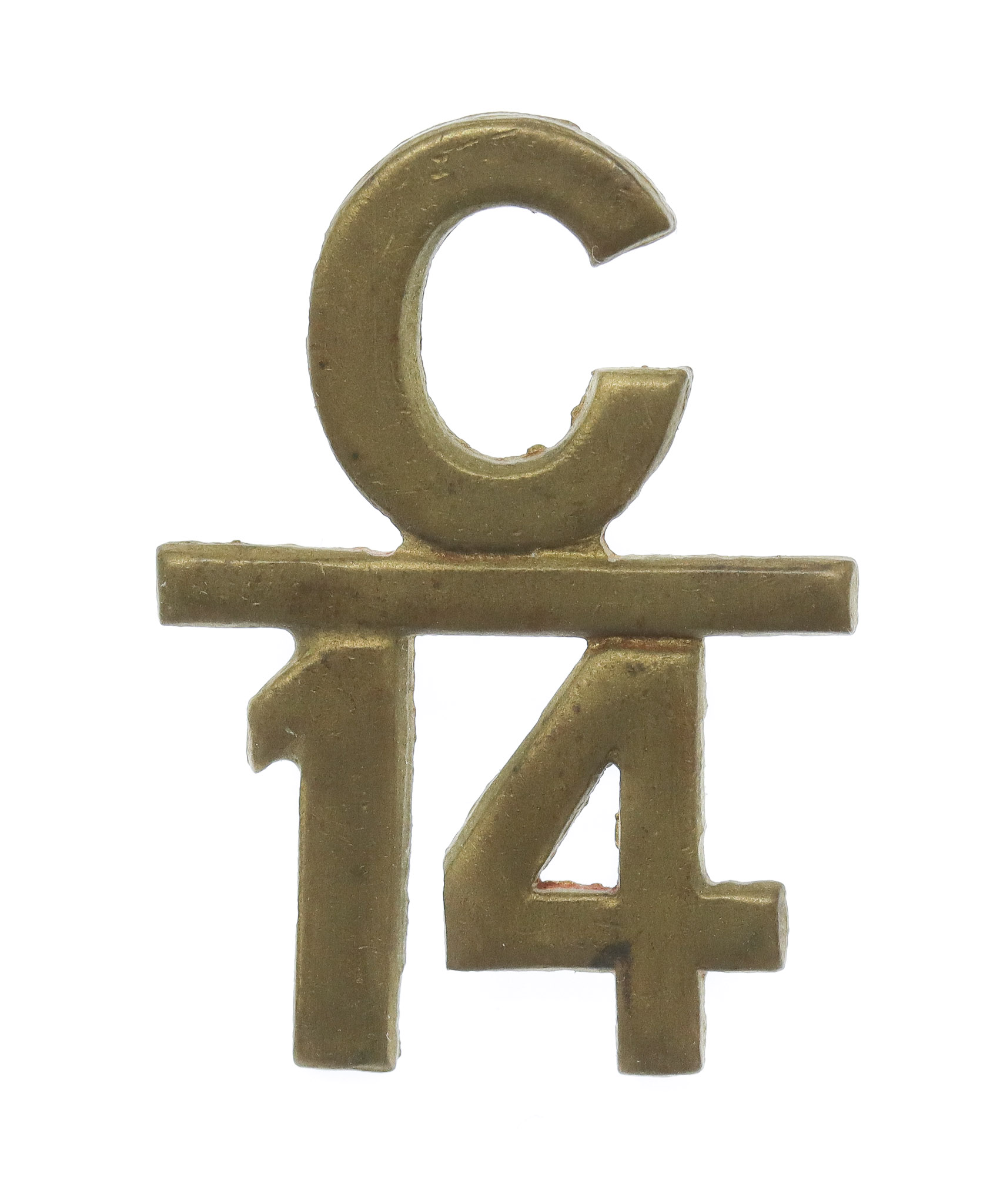 Canadian 14th Infantry Battalion (Royal Montreal Regiment) WW1 C.E.F. (C/14) Collar Badge