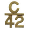 Canadian 42nd Infantry Battalion (Royal Highlanders of Canada) WW1 C.E.F. (C/42) Collar Badge