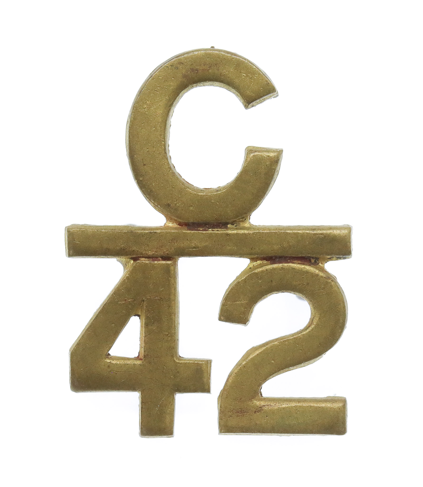 Canadian 42nd Infantry Battalion (Royal Highlanders of Canada) WW1 C.E.F. (C/42) Collar Badge