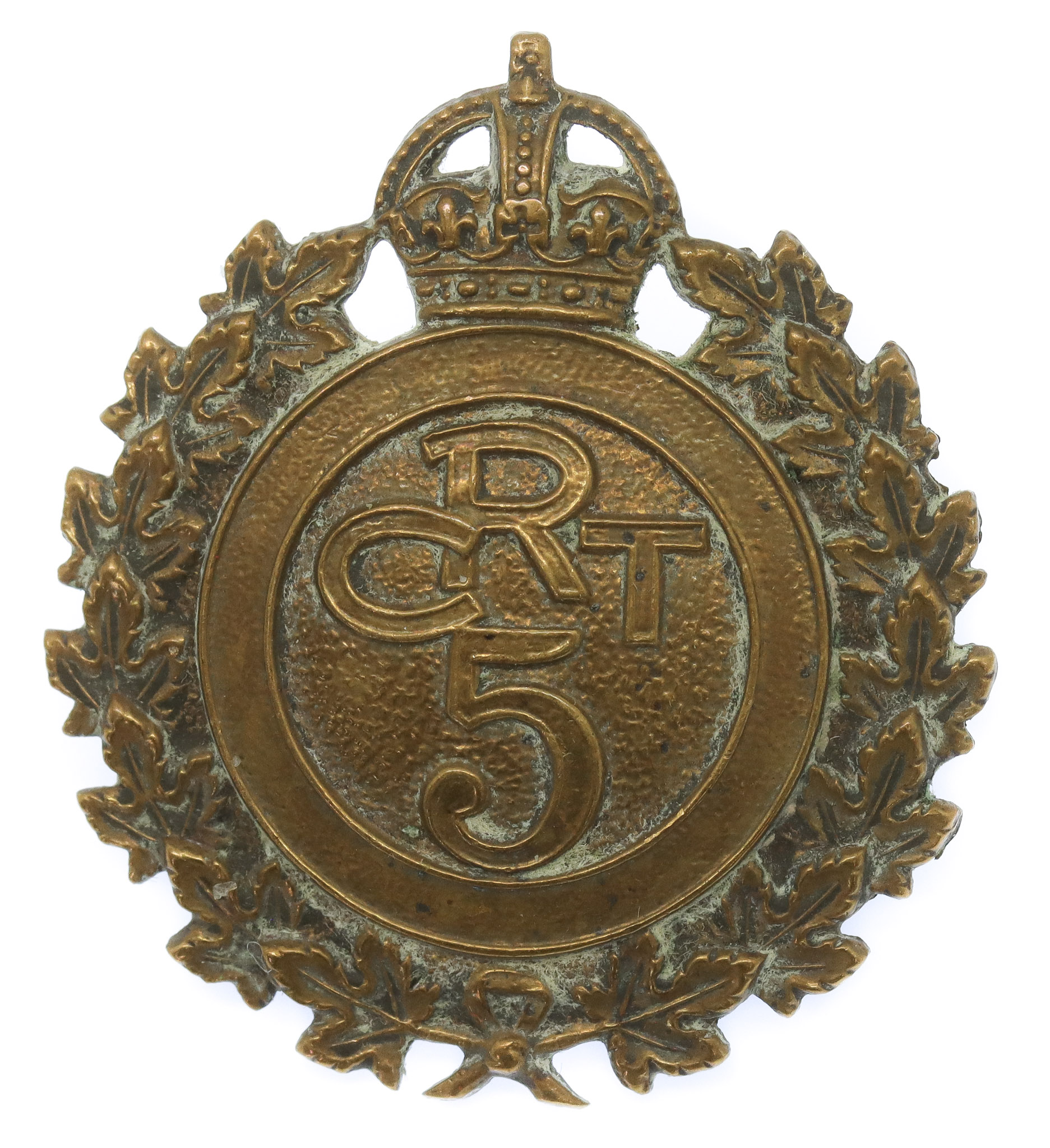 5th Canadian Railway Troops WW1 C.E.F. Cap Badge