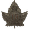 Canadian 19th (Toronto, Ontario) Infantry Battalion WW1 C.E.F. Cap Badge