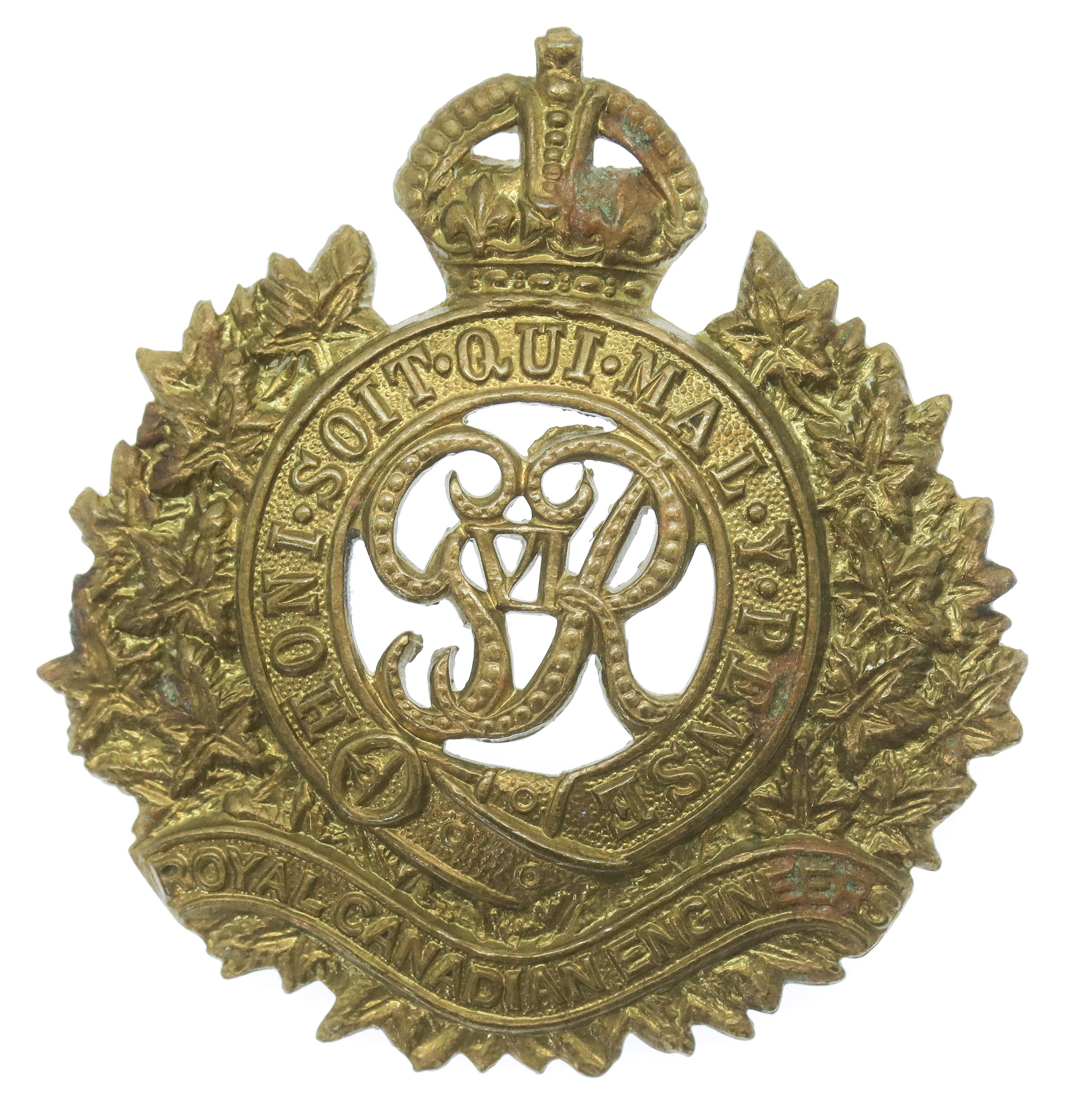 George VI Royal Canadian Engineers Cap Badge