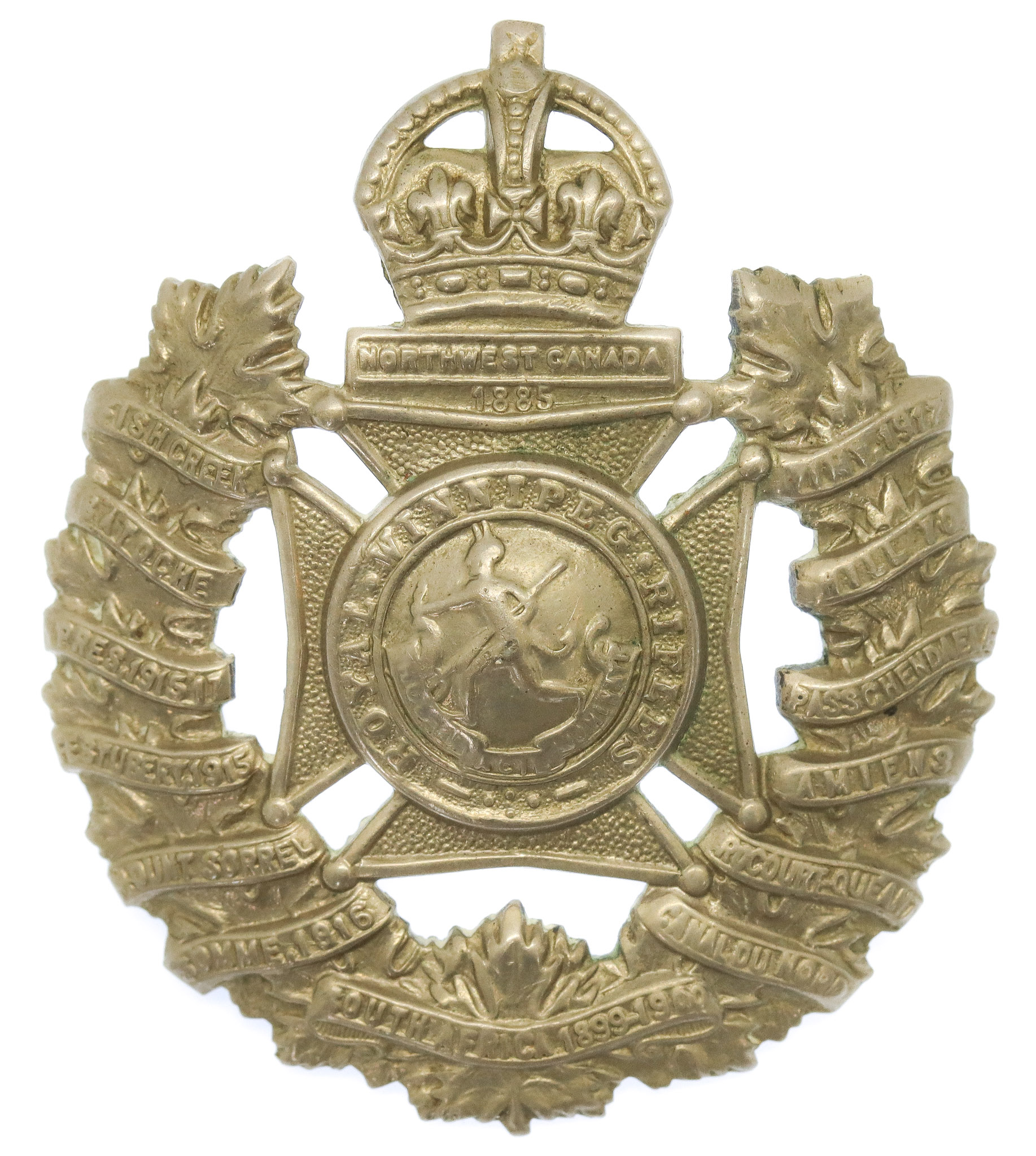 Canadian Royal Winnipeg Rifles Cap Badge - King's Crown
