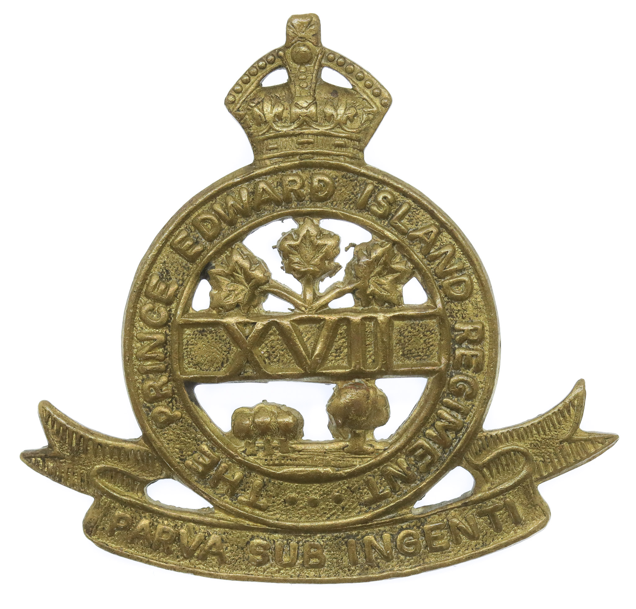 Canadian Prince Edward Island Regiment Cap Badge - King's Crown