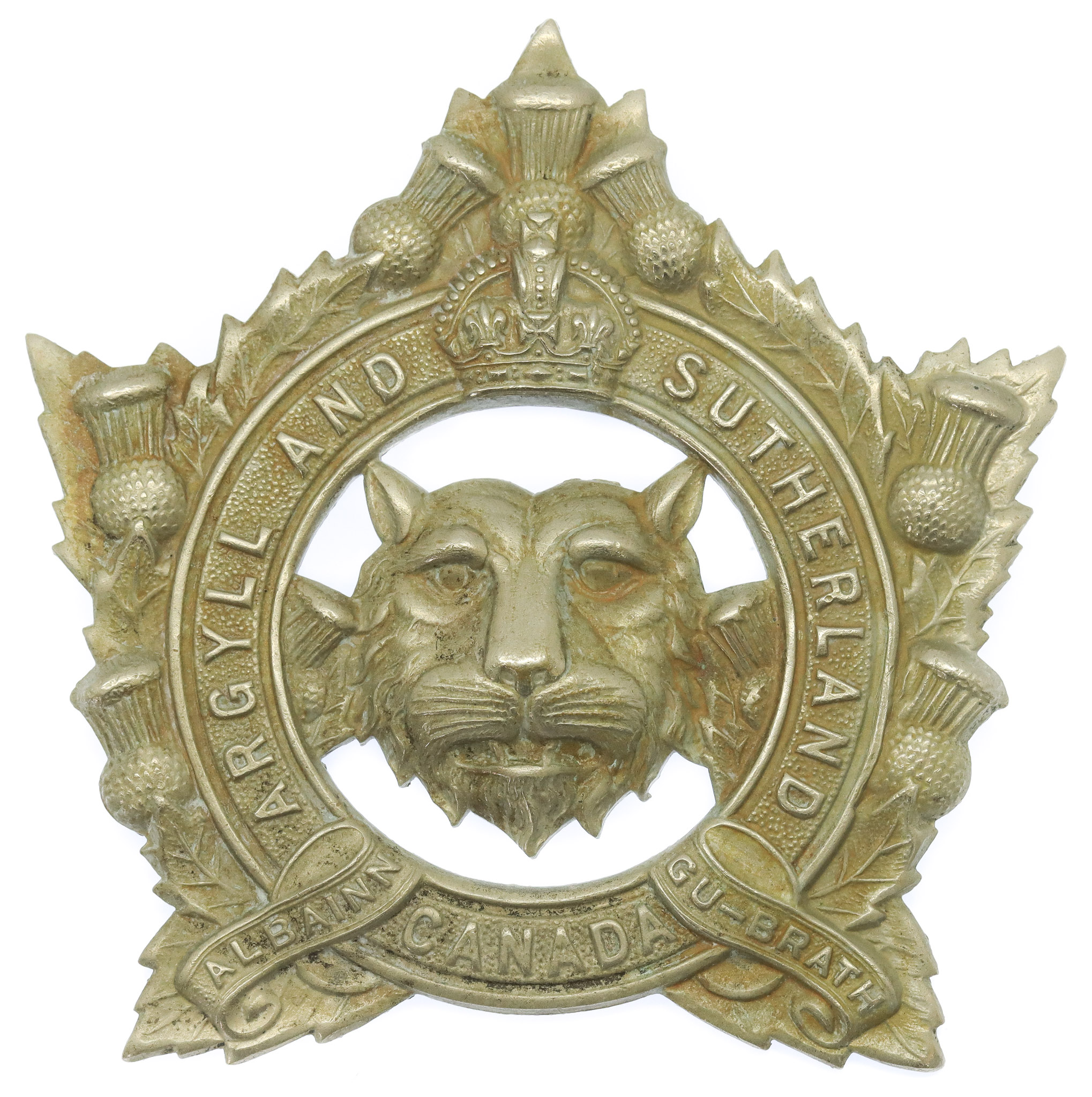 Canadian Argyll & Sutherland Highlanders of Canada Cap Badge - King's Crown