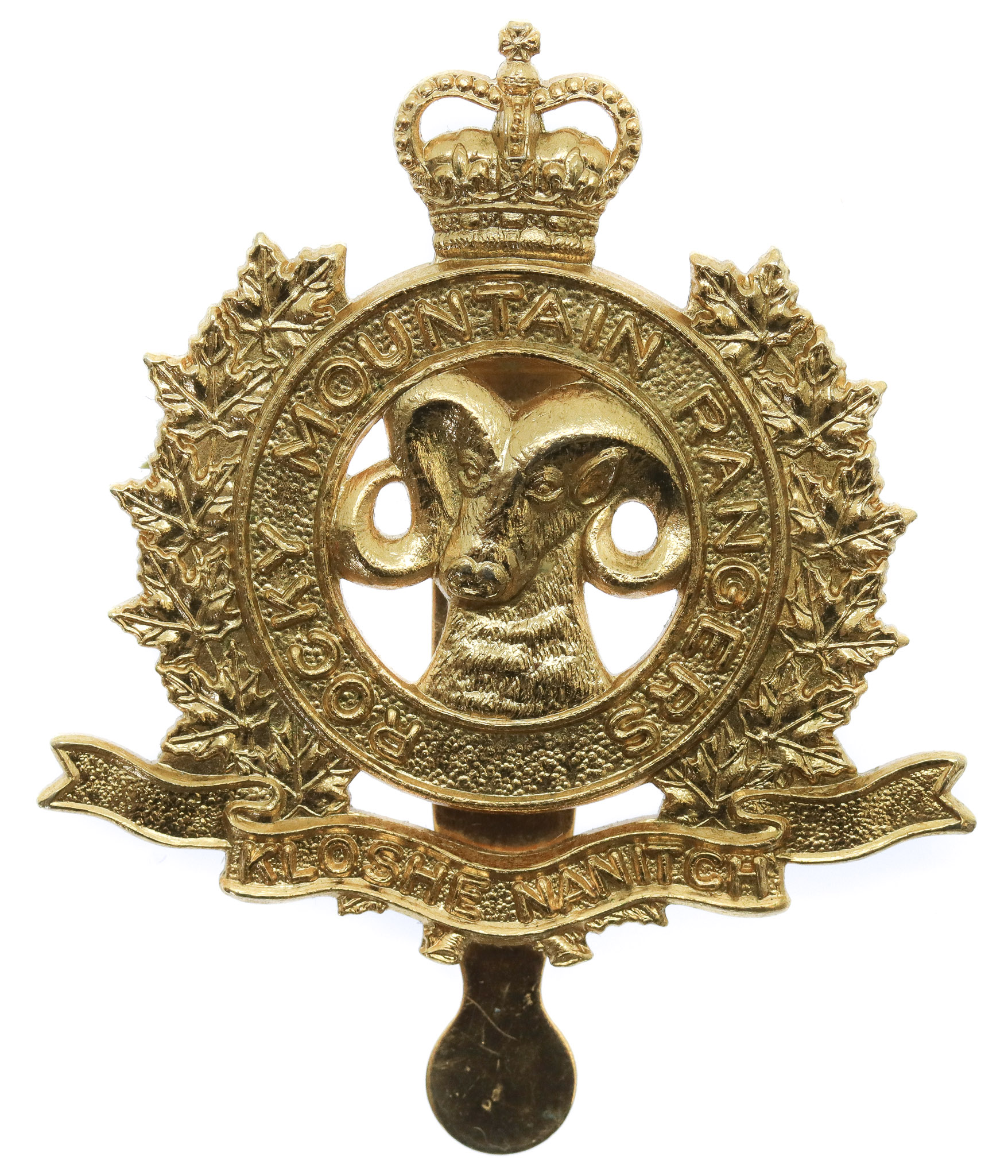 Canadian Rocky Mountain Rangers Cap Badge - Queen's Crown