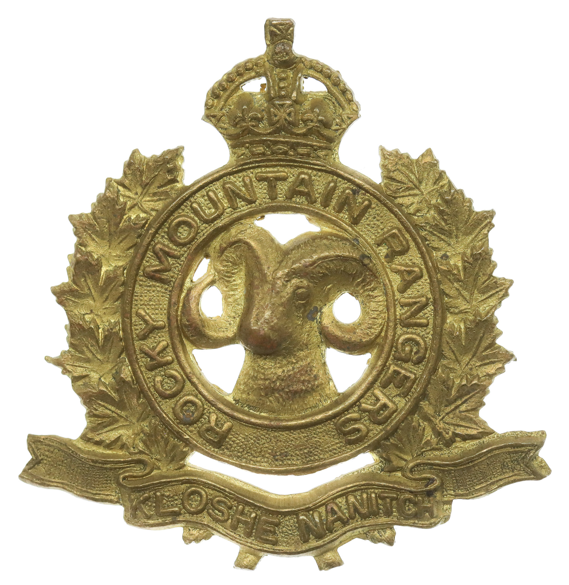 Canadian Rocky Mountain Rangers Cap Badge - King's Crown