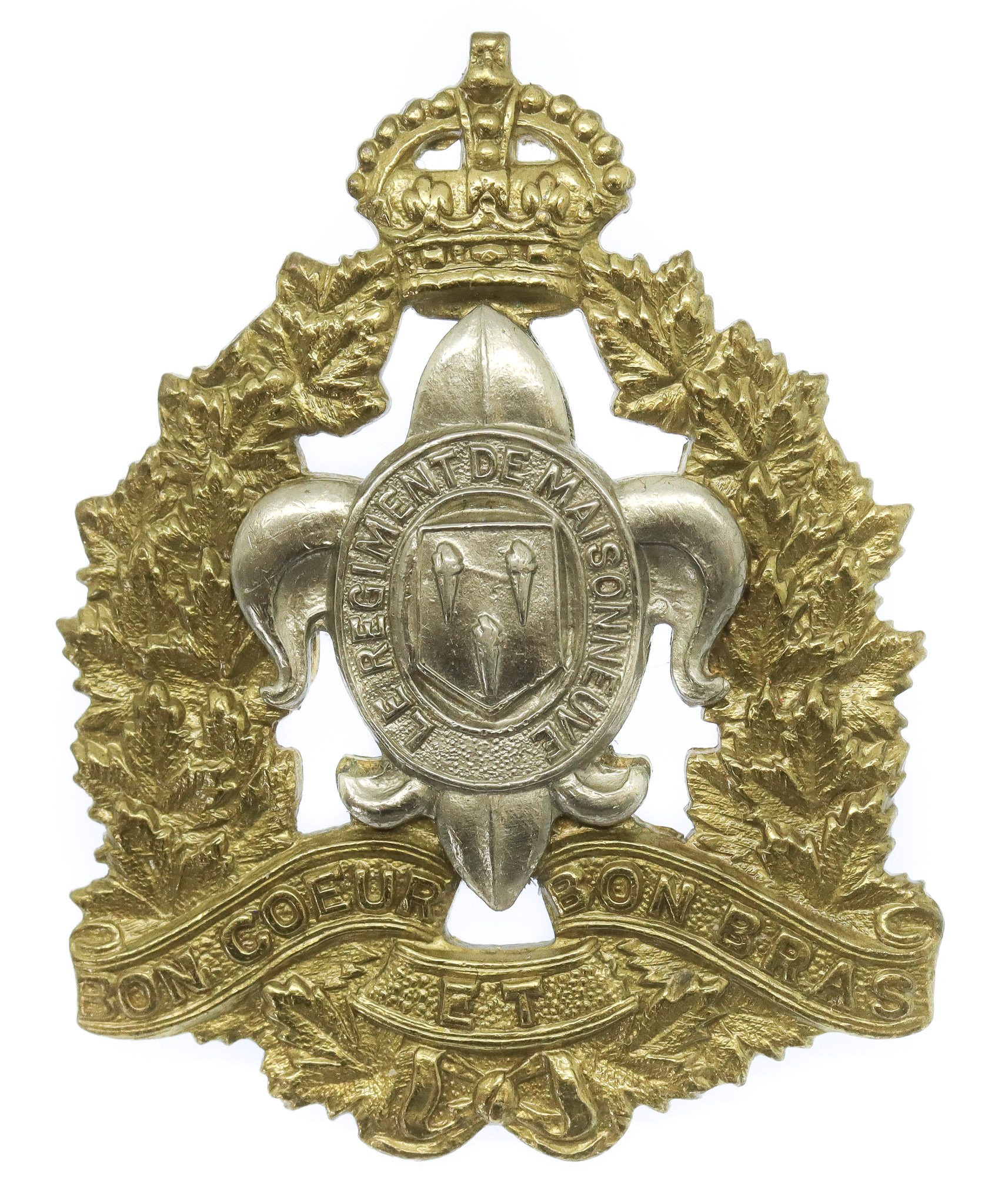 Canadian Le Regiment de Maisonneuve Cap Badge - King's Crown
