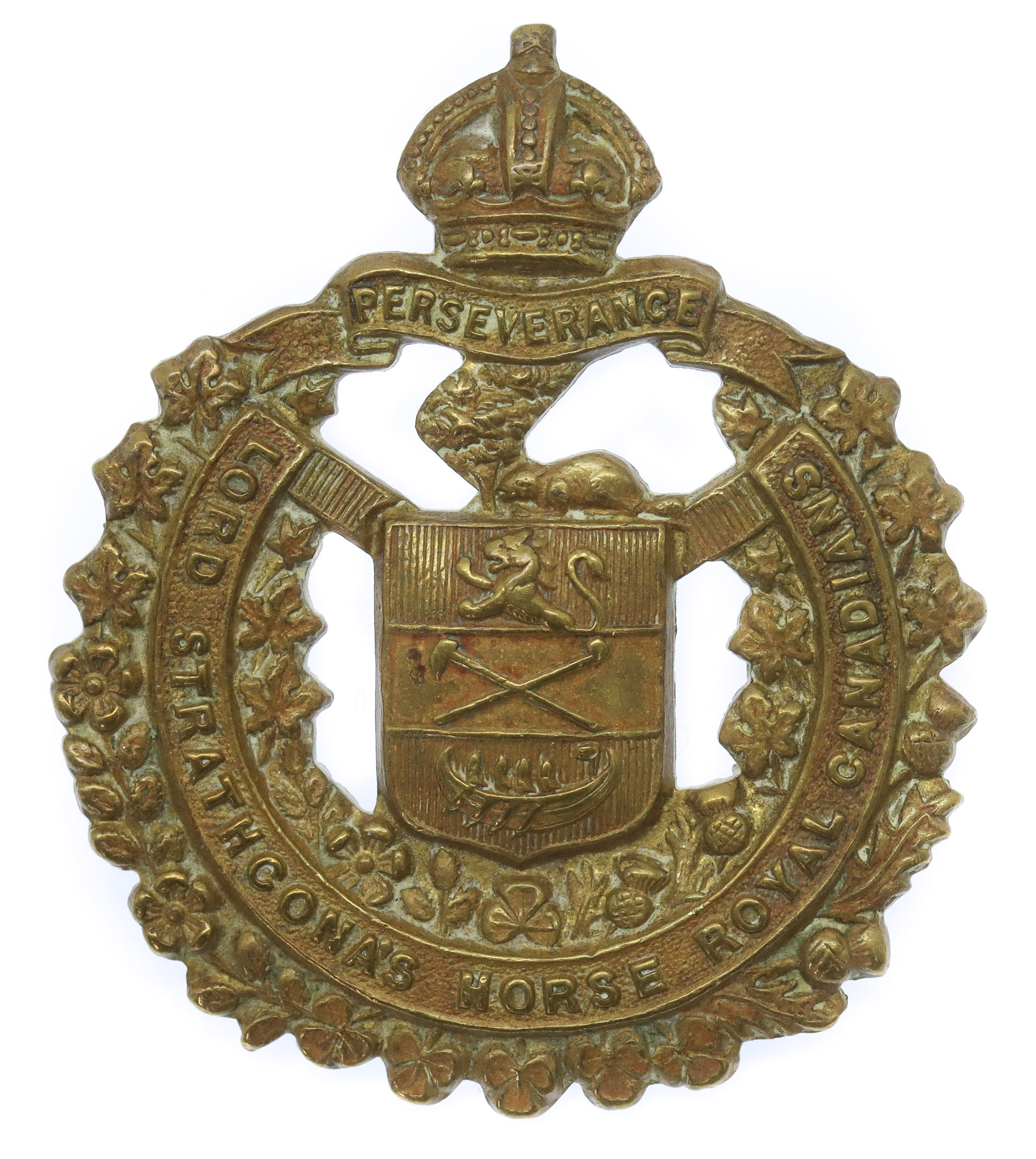 Lord Strathcona's Horse (Royal Canadians) Cap Badge - King's Crown 