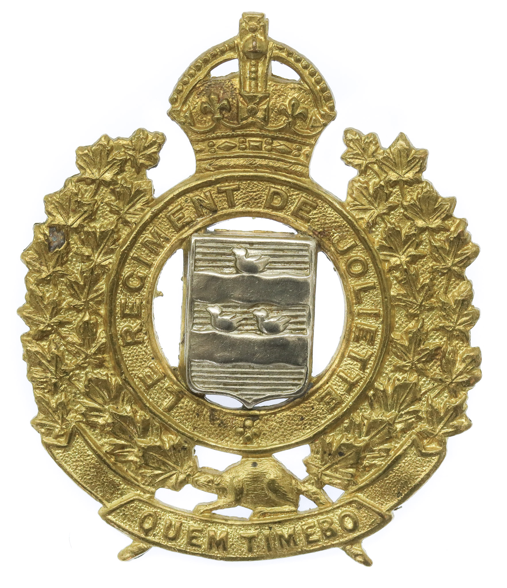 Canadian Le Regiment de Joliette Cap Badge - King's Crown